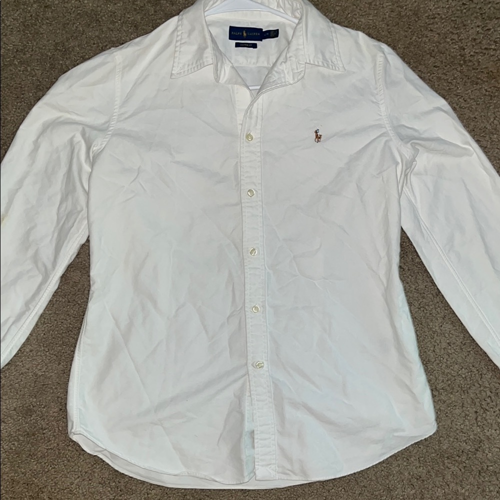 Ralph Lauren Woman’s Classic White Button Down Shirt